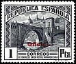 Spain - 1931 - UPU - 1 PTA - Black - Spain, UPU - Edifil 627 - Bridge of Alcantara Toledo - 0
